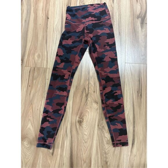 Lululemon Align Tank Top Crop Leggings Set Camo Red Grey Workout Gym - Picture 6 of 15